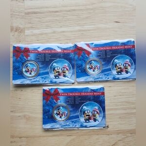 Twin Trouble Holiday 1 gram Silver Coins X3